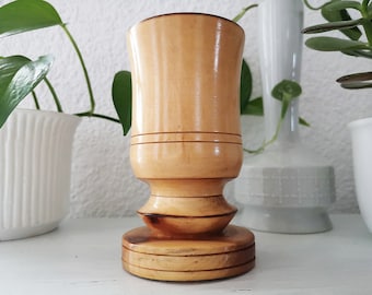 Vintage Blumentopf  / mid century / Übertopf aus Holz  / Vase