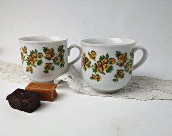 2 morceaux de petites tasses à café anciennes / tasse à café / pot / tasse à thé / une paire / 6,5 cm