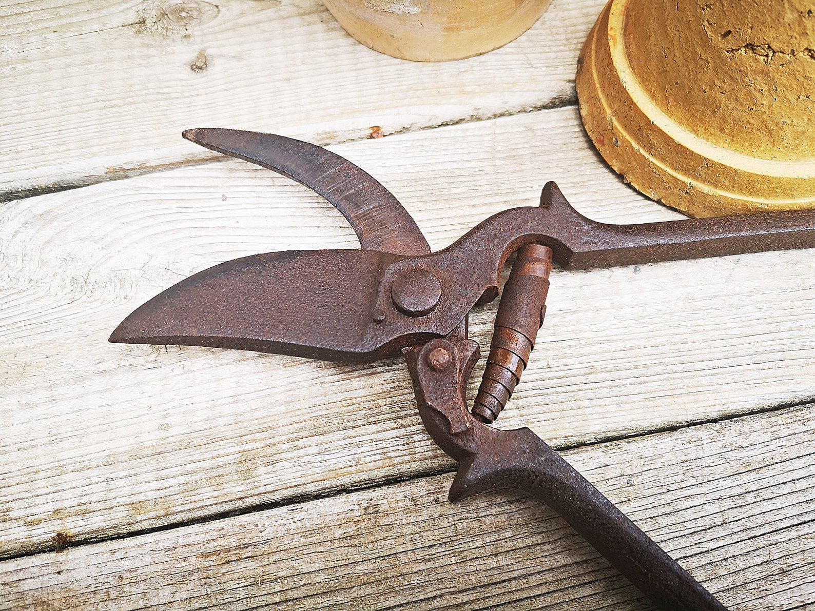 Vintage Pruning Shears Drop Steel Garden Tool Etsy