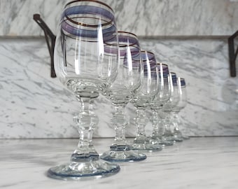6 Port wine glasses / Sherry glasses / Liqueur glasses / Schnapps glasses / Shot glasses / Vintage shot glasses / Digestive glasses