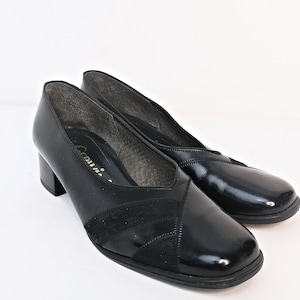 Slippers / Pumps / Retro Heels / Vintage Shoes Size UK 7.5 EU 41 / Faux Leather / Women&#39;s Shoes