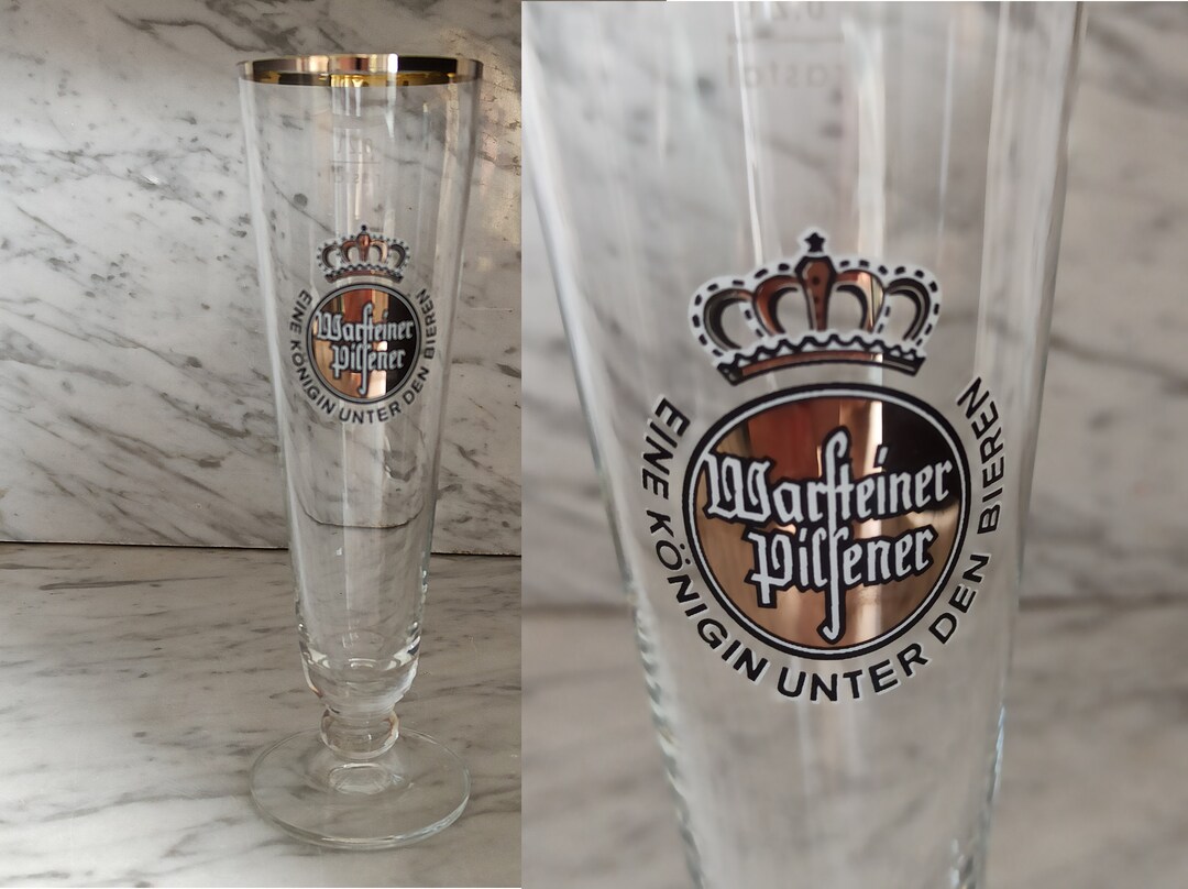 Vintage Beer Glass Warsteiner 0.2L / Advertising Etsy