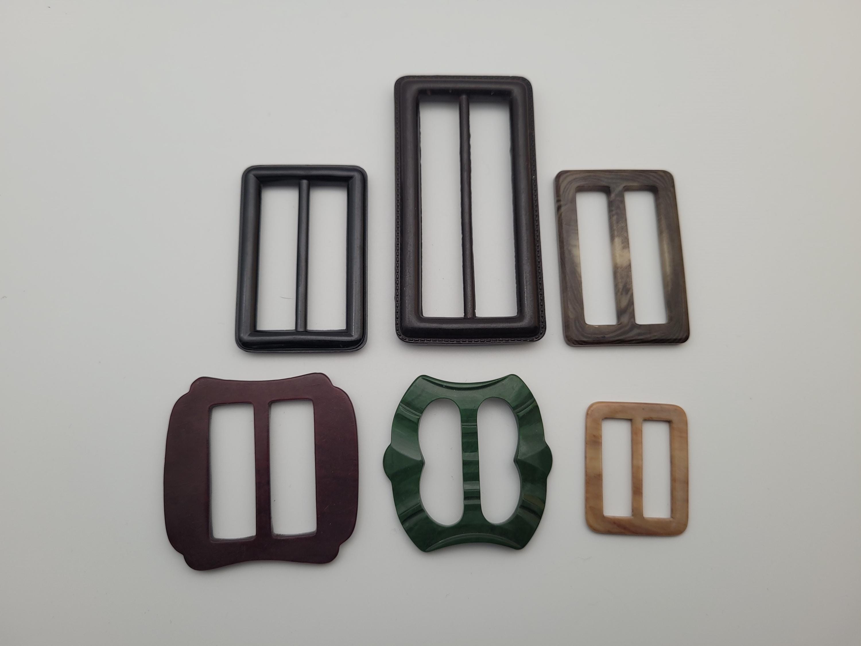 プラスチック製ベルトバックル 6個 / ヴィンテージベルトバックル