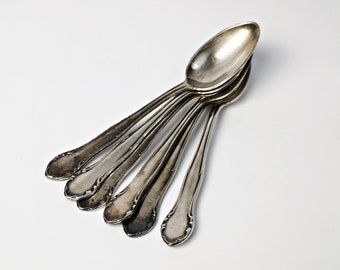 銀メッキのスプーン6本セット - Etsy 日本