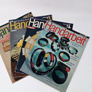 4 magazines, booklets, magazines from 1989 / handicraft / 80s / sewing instructions, patterns / newspaper, crafts