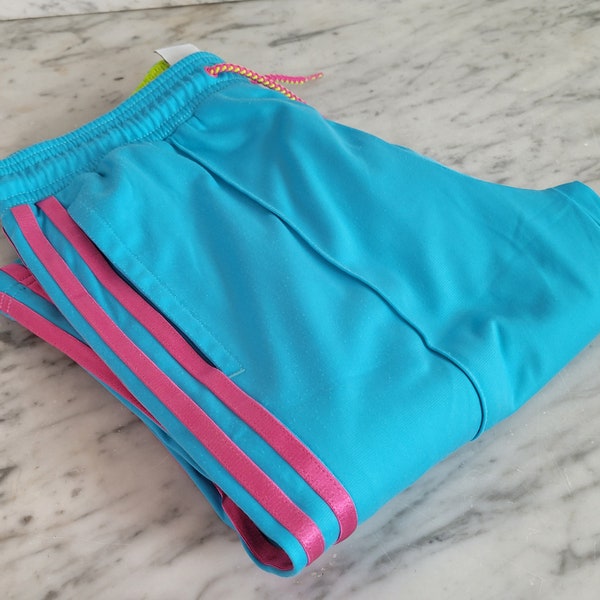 Mädchen Sporthose / Adidas Trainingshose / Hose / Y2K / glänzend / Gr. 164 / Gr. S / Nylon / Rave / Tekk 2000er