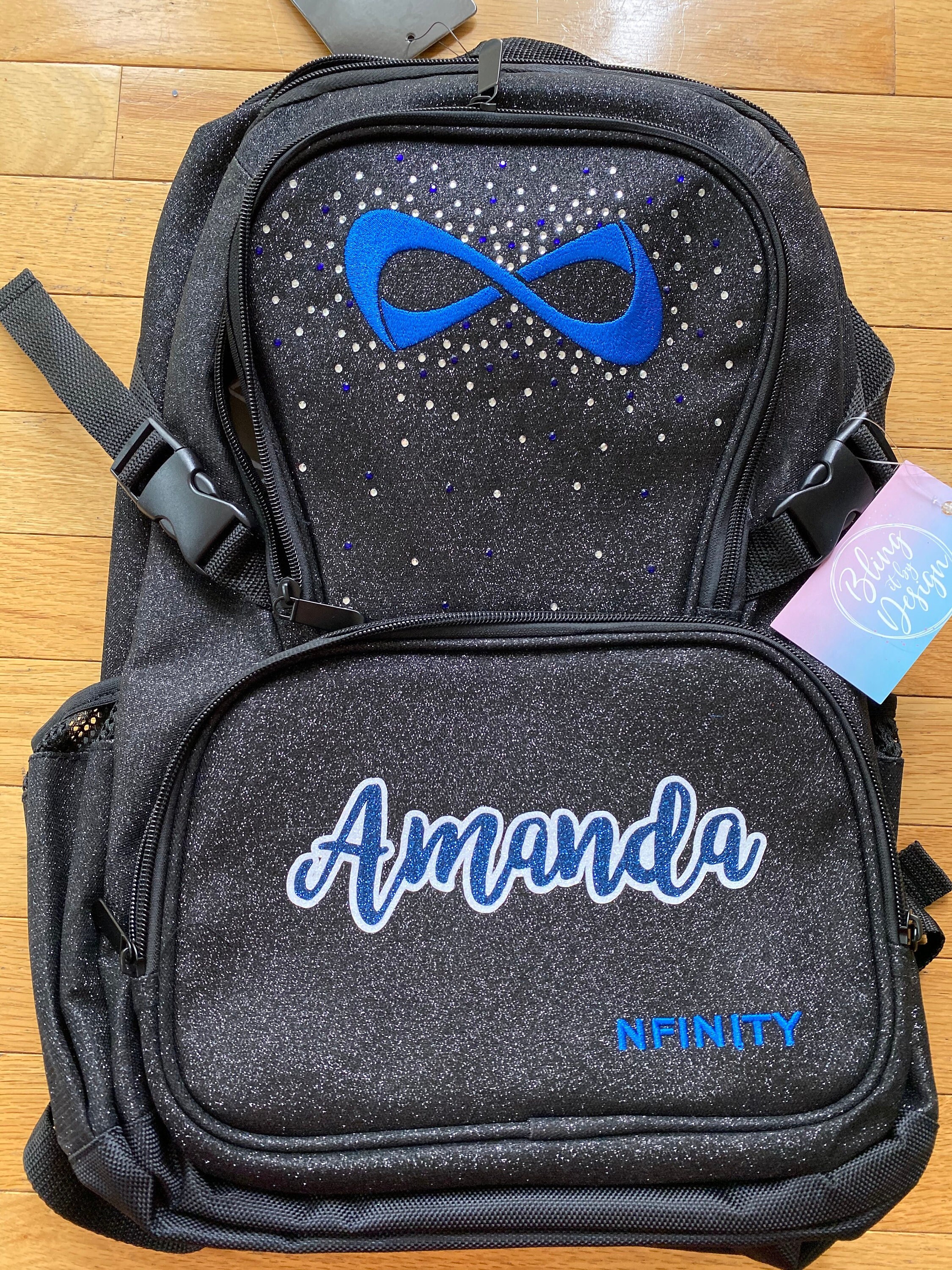 personalized nfinity bling backpack