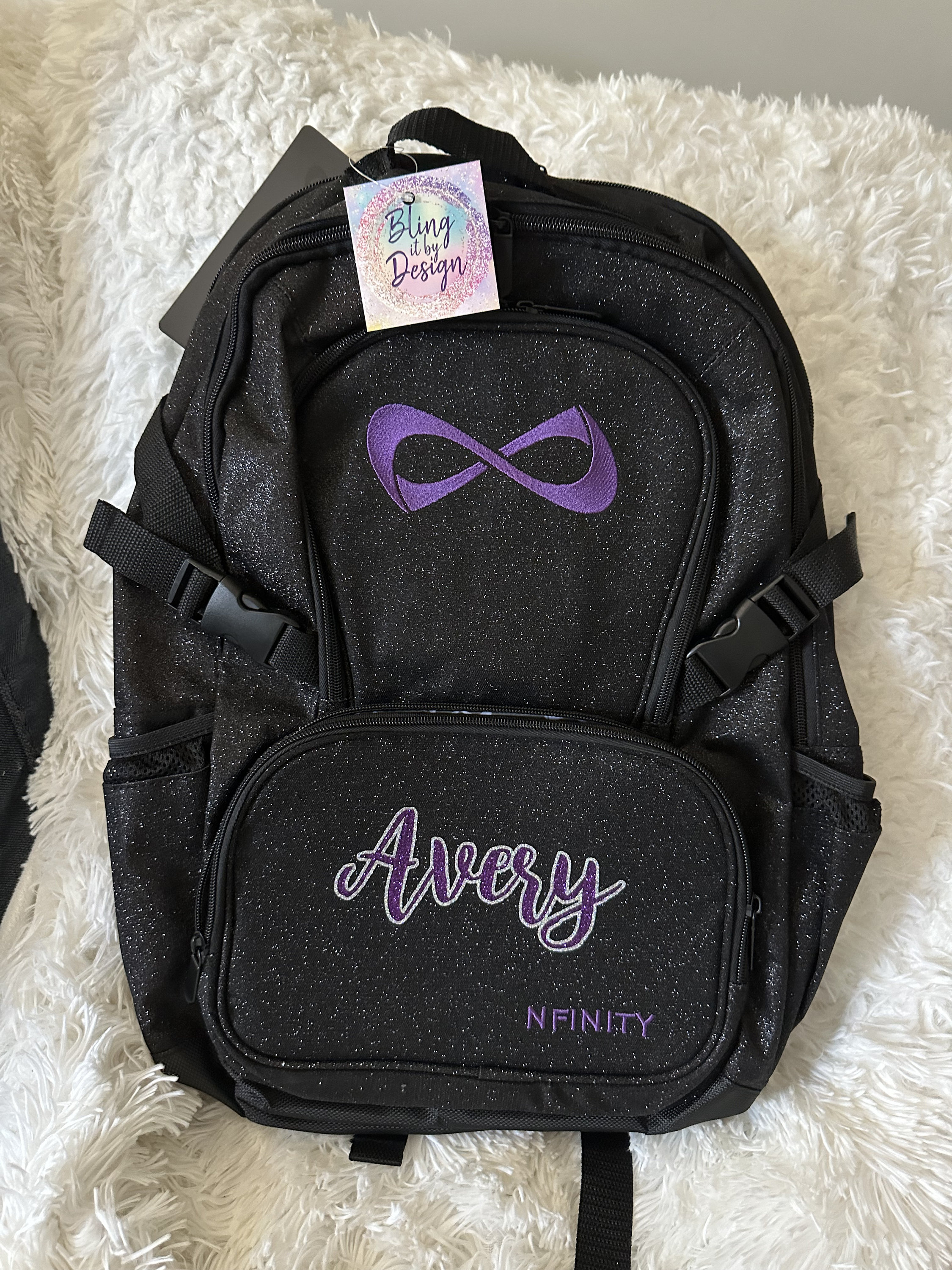 Nfinity purple sparkle backpack cheap