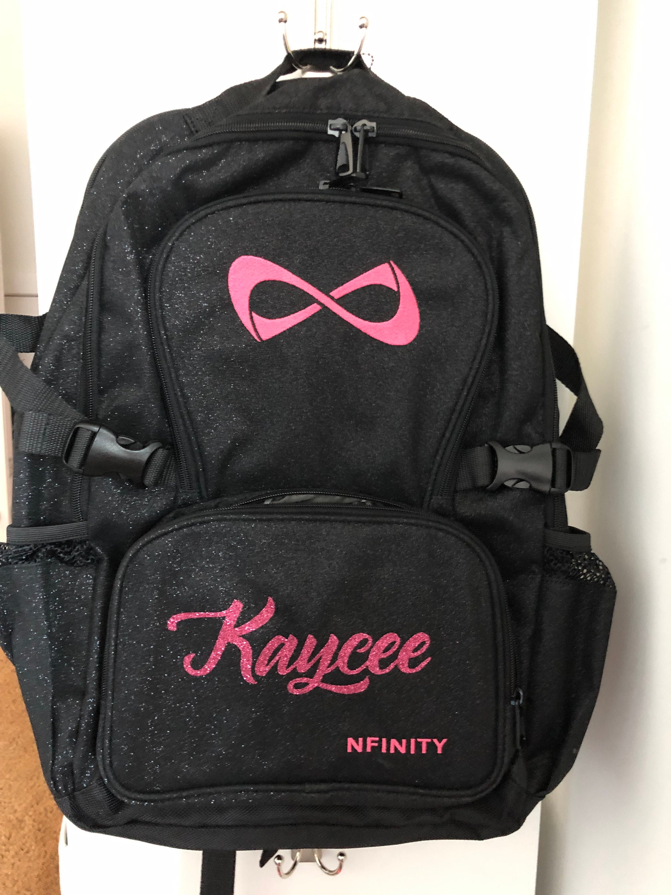 00 Nfinity Black Sparkle Backpacks with Pink Logo Includes Etsy