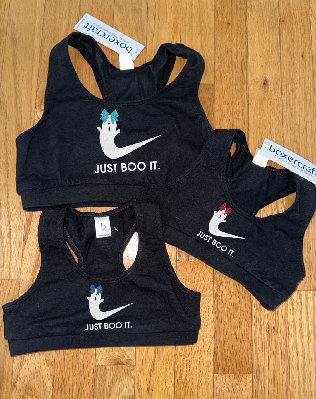 Custom Cheer Halloween Sports Bra just Boo It Etsy