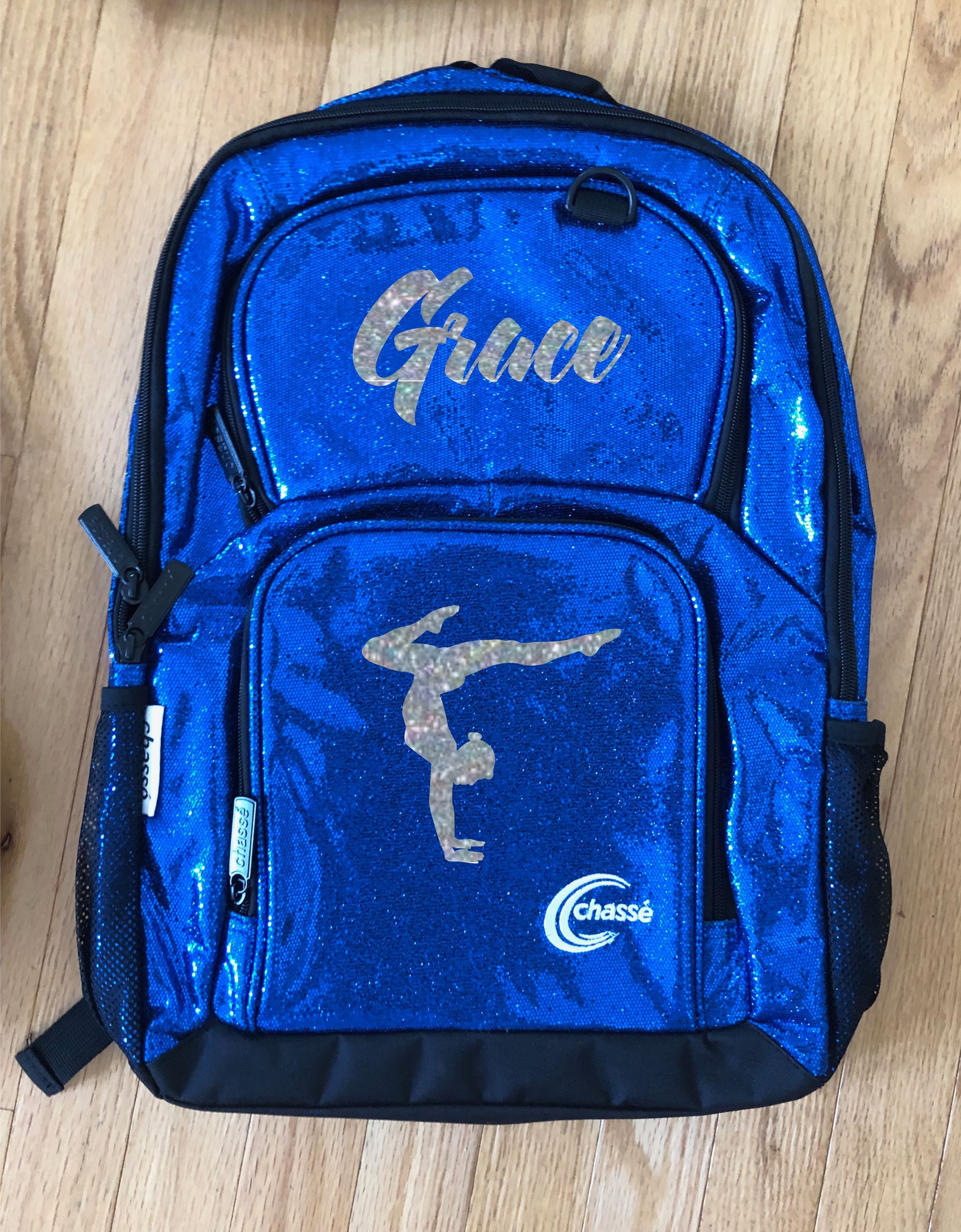 Blue sparkle backpack hot sale