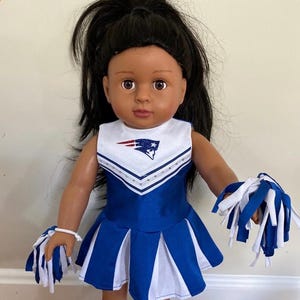 New England Rhinestone Cheerleader Outfit for 18&quot; Dolls  - Free Shipping