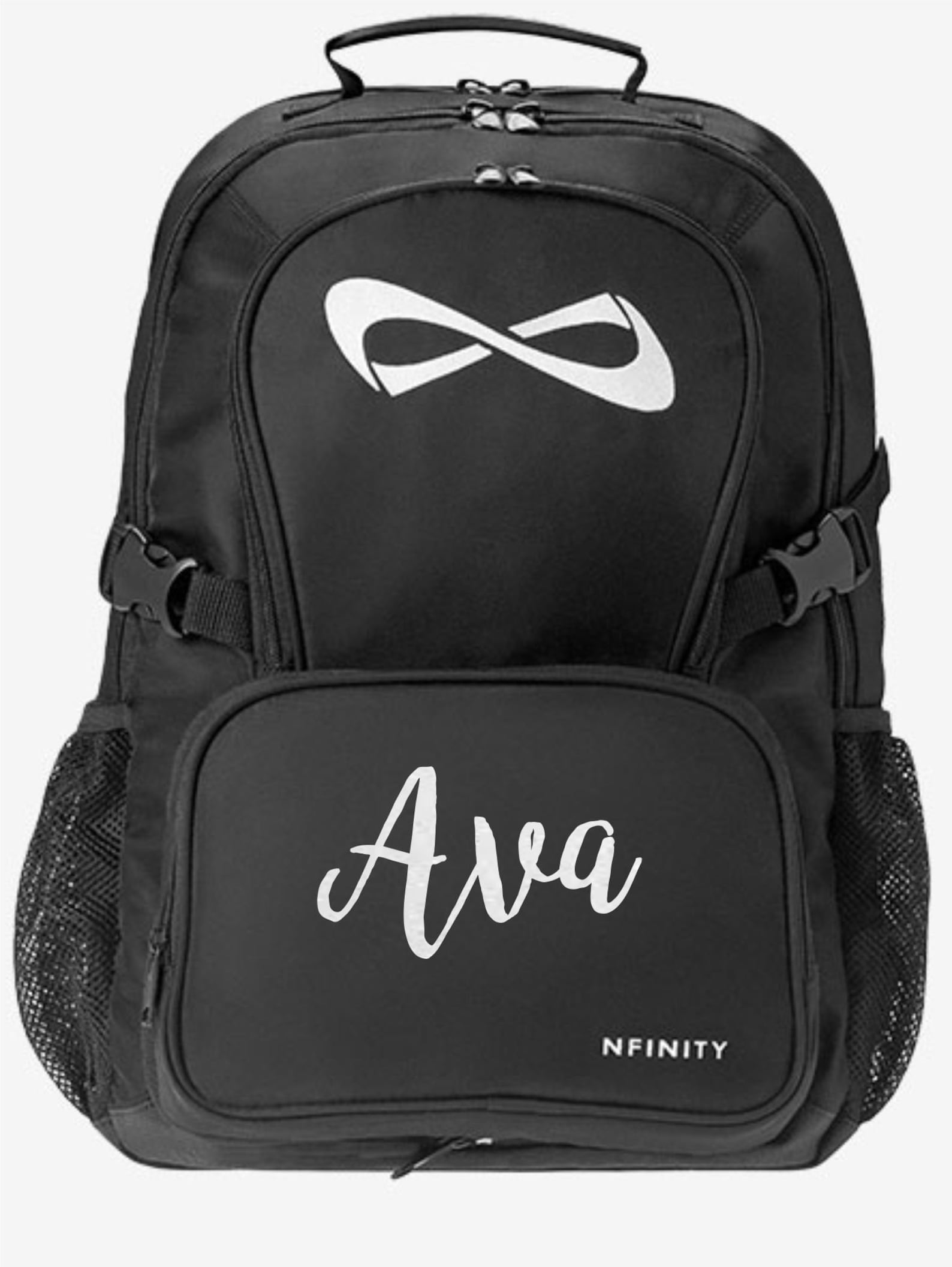 Nfinity New Full Size Black Classic Backpack With White Logo - Includes ...