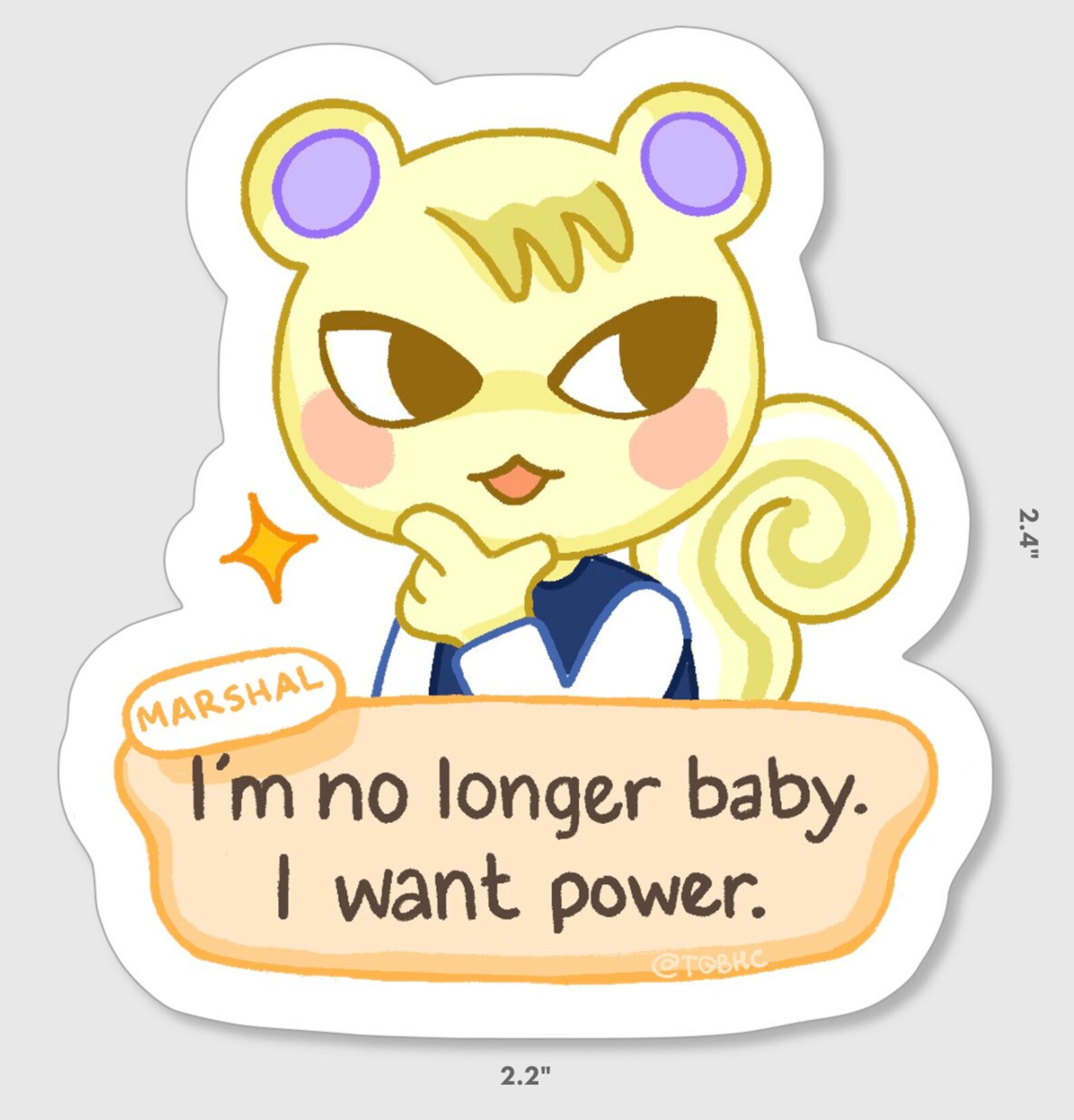 ACNH Evil Marshal Sticker PREORDER Etsy