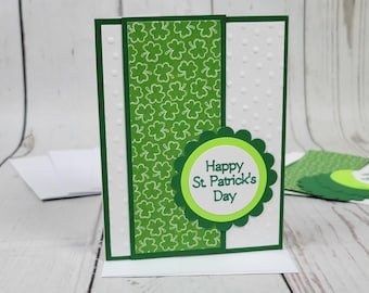 Happy St. Patrick's Day Greeting Card Kit | 4 Cards with Envelopes | Shamrock Cards | DIY Card Kit | Handmade Cards | Card Making Supplies