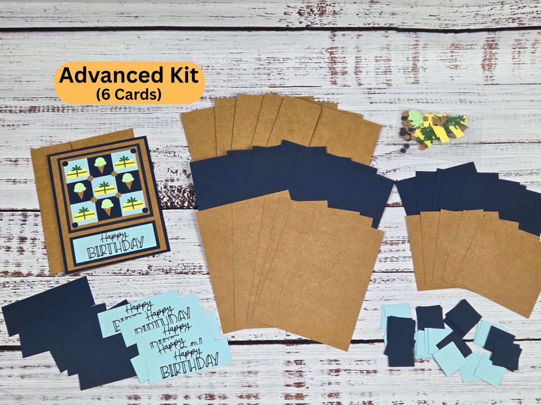 Happy Birthday DIY Greeting Card Making Kit – Make 5 Cards With 1 ...