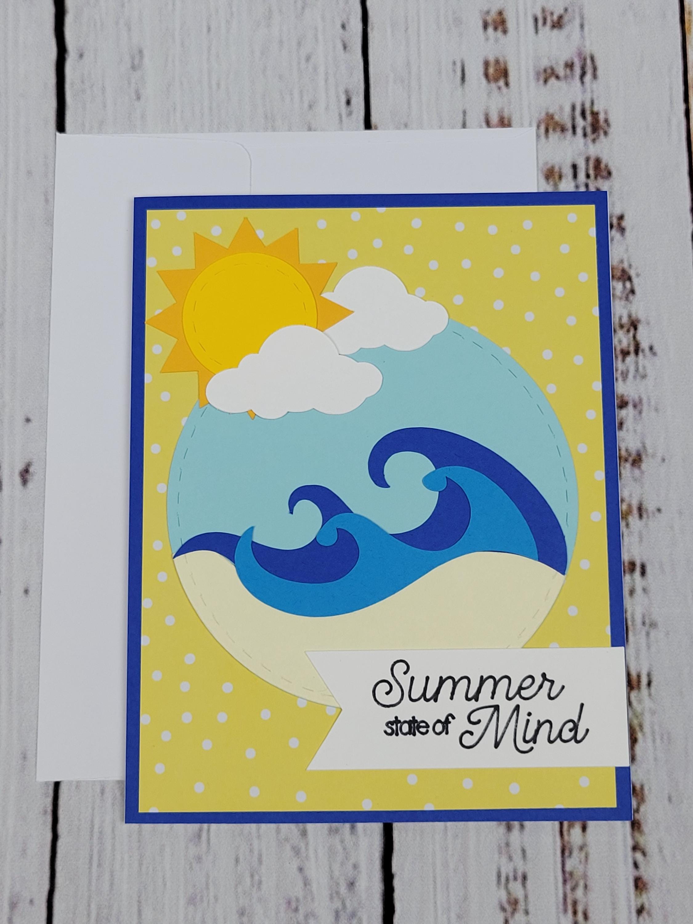 Summer Beach Greeting Card Kit | 4 Cards With Envelopes | Beach Craft ...