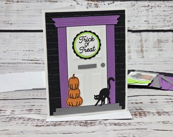 Happy Halloween Greeting Card Kit, 4 Cards With Envelopes, Window Cards ...