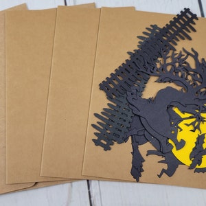 Happy Halloween Greeting Card Kit | 4 Cards With Envelopes | Witch ...