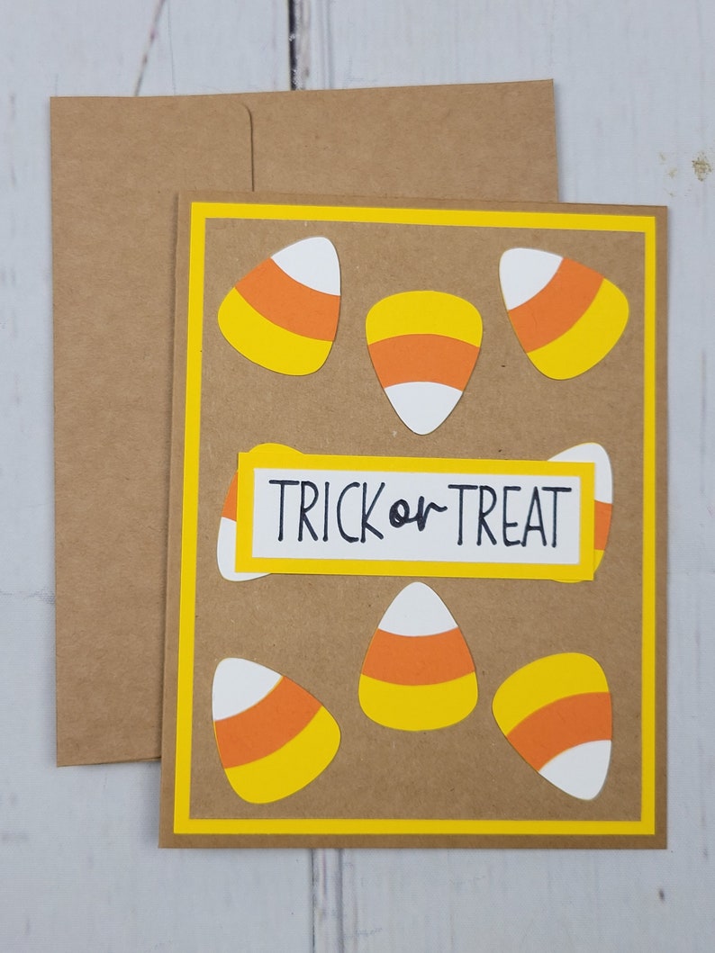 Happy Halloween Greeting Card Kit | 4 Cards With Envelopes | Candy Corn ...