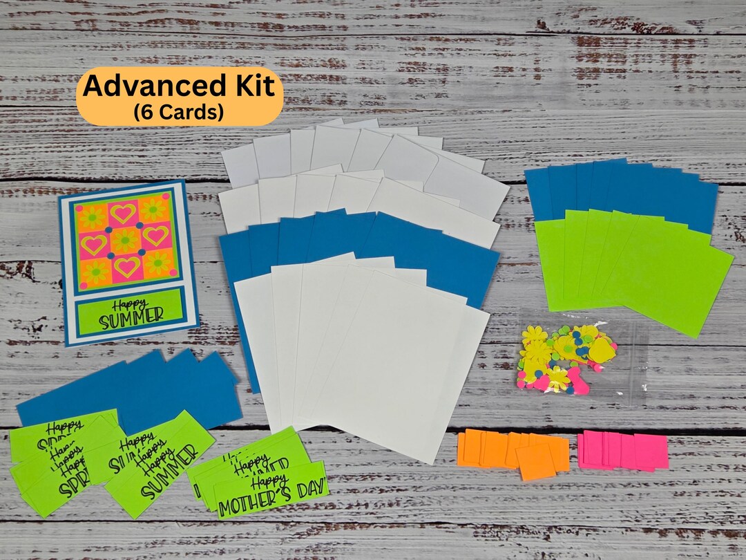 Happy Summer DIY Greeting Card Making Kit – Make 5 Cards With 1 ...