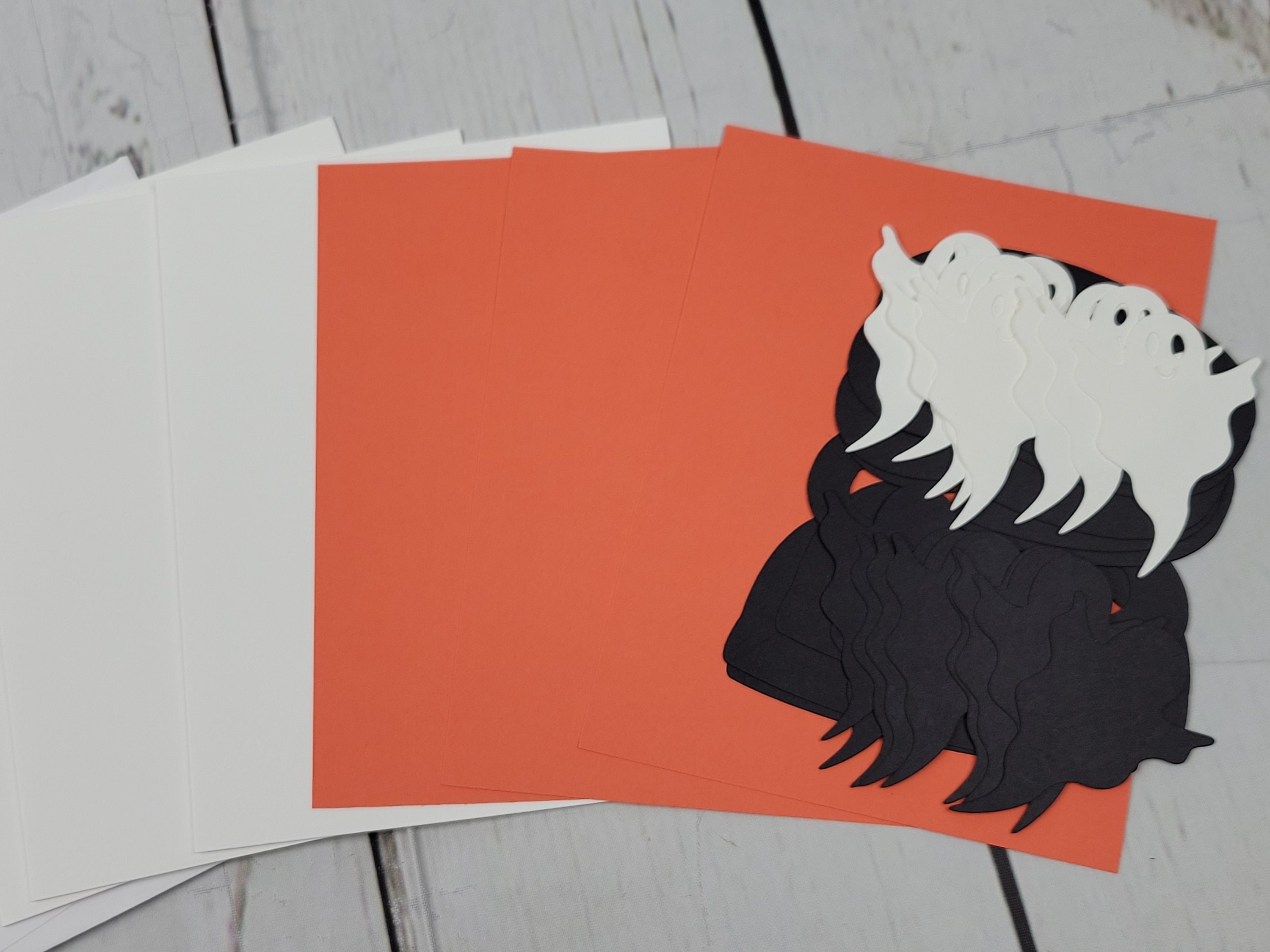 Happy Halloween Greeting Card Kit | 4 Cards With Envelopes | Ghost ...