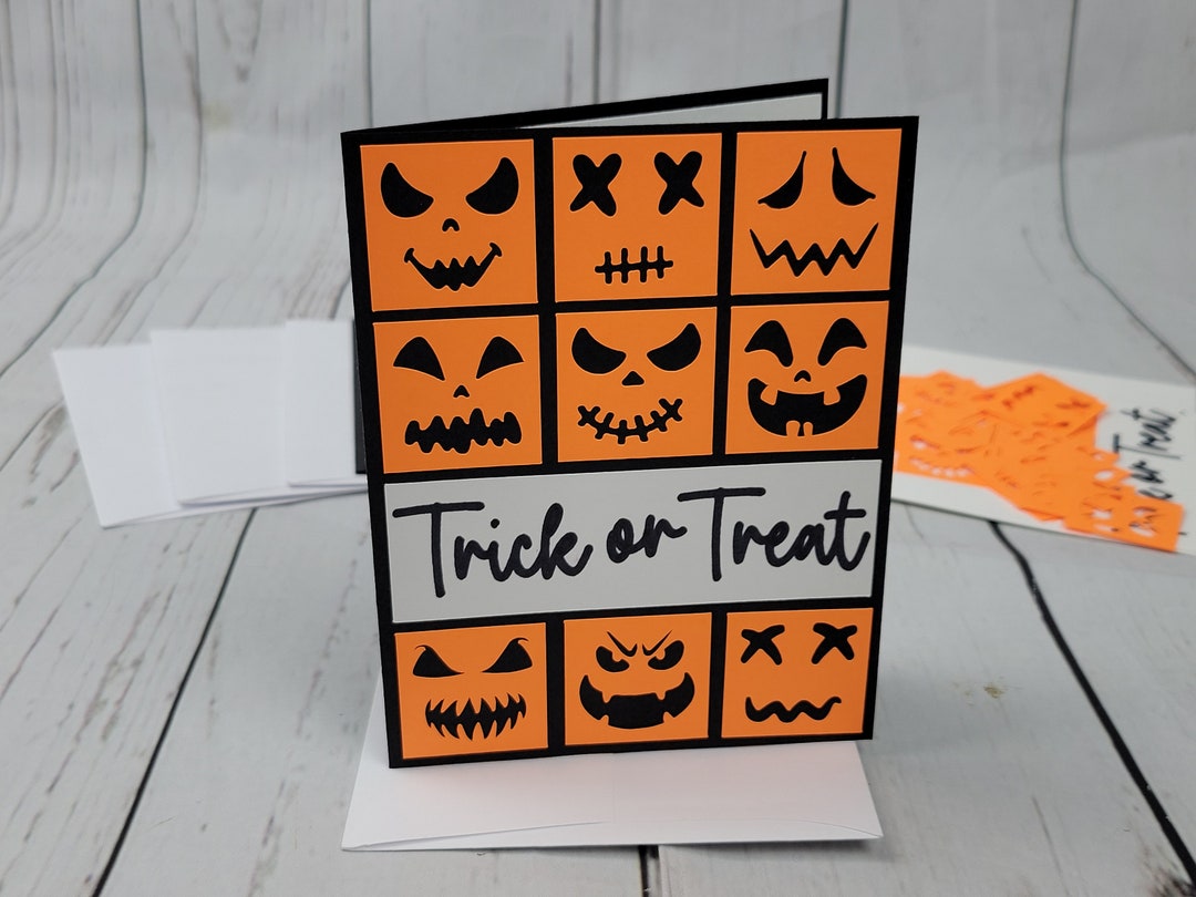 Happy Halloween Greeting Card Kit | 4 Cards With Envelopes | Pumpkin ...