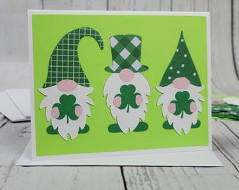Happy St. Patrick's Day Greeting Card Kit | 4 Cards with Envelopes | Gnome Cards | DIY Card Kit | Handmade Cards | Card Making Supplies