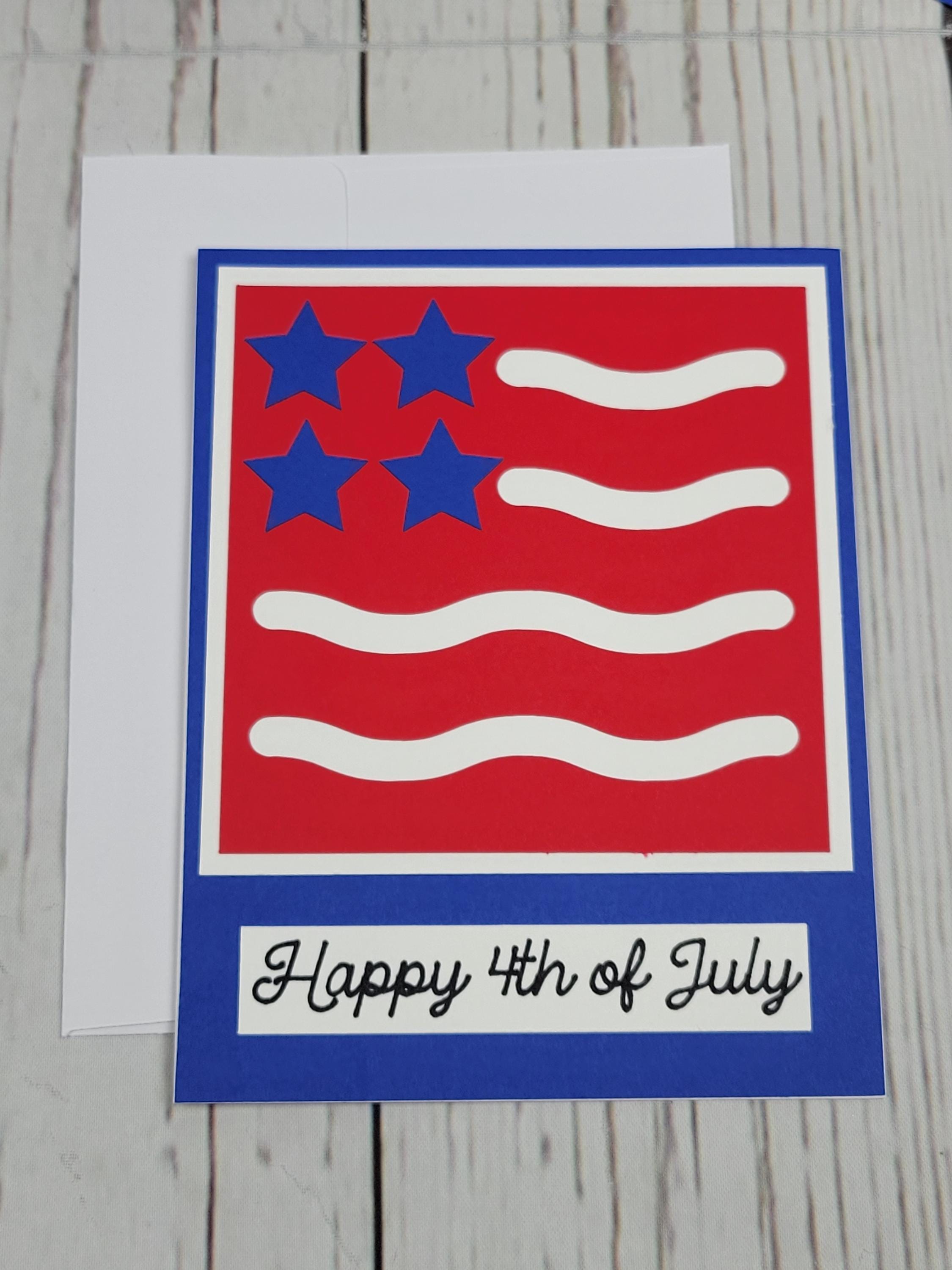 Patriotic Greeting Card Kit | 4 Cards With Envelopes | 4th of July ...