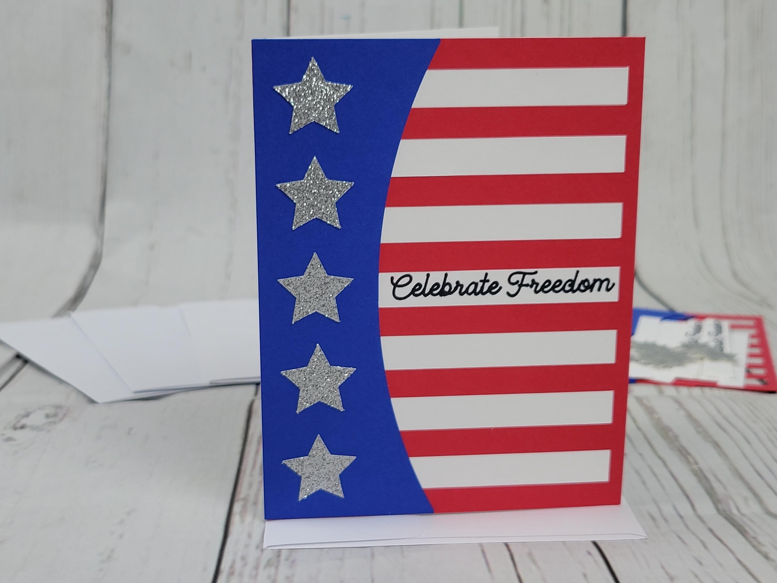 Patriotic Greeting Card Kit | 4 Cards With Envelopes | 4th of July ...