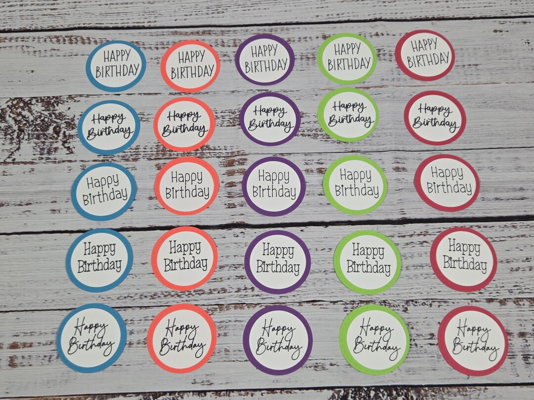 Precut Happy Birthday Sentiments for Card Making | DIY Card Pieces ...