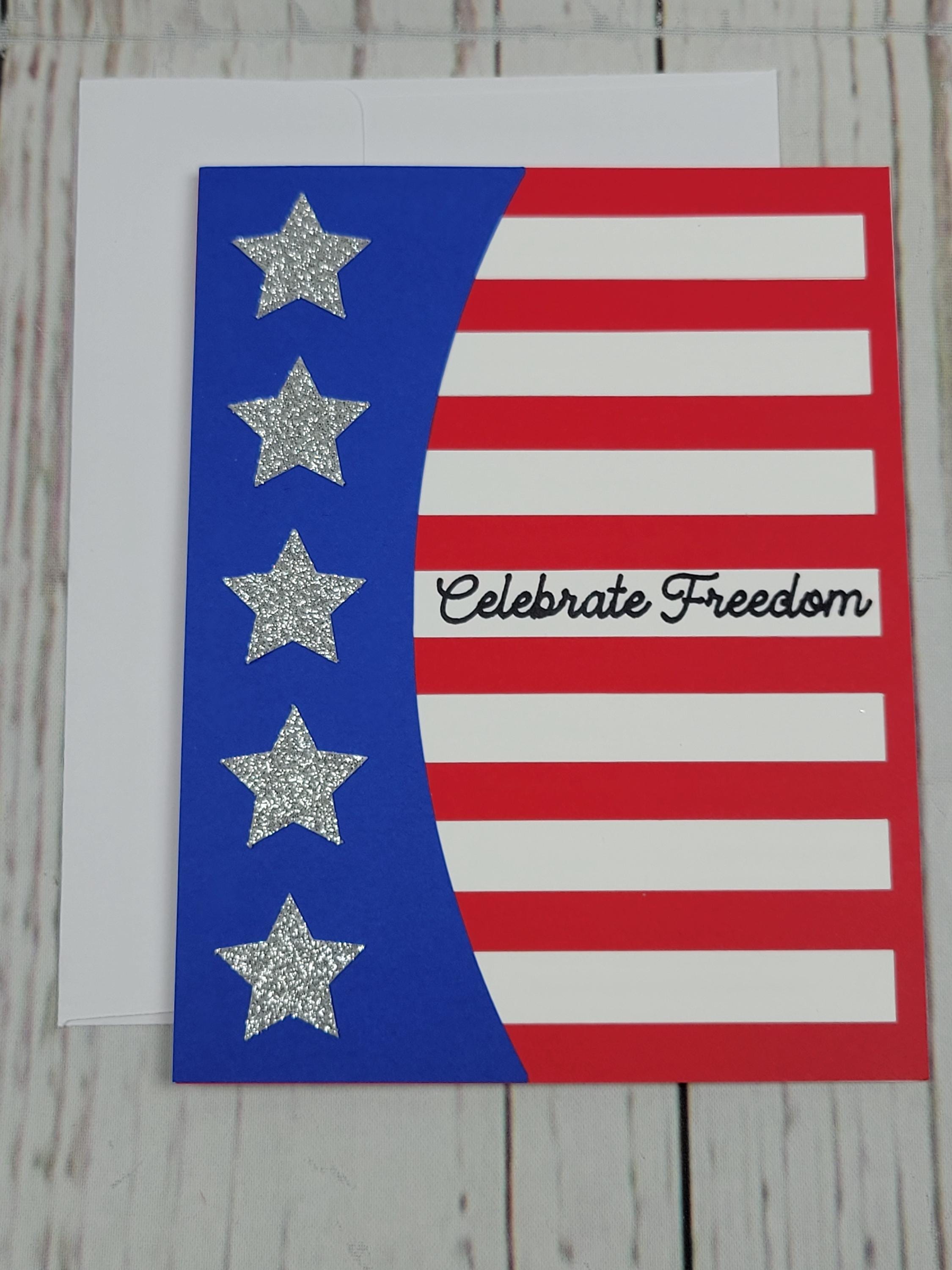 Patriotic Greeting Card Kit | 4 Cards With Envelopes | 4th of July ...
