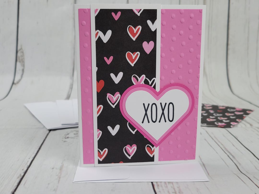 Happy Valentine's Day Greeting Card Kit | 4 Cards With Envelopes | Red ...