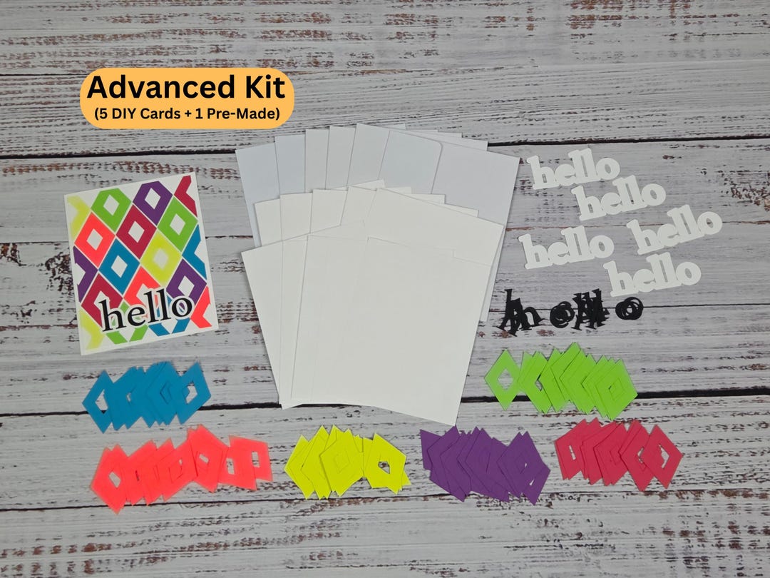 DIY Greeting Card Making Kit – Make 5 Cards With 1 Finished Card ...
