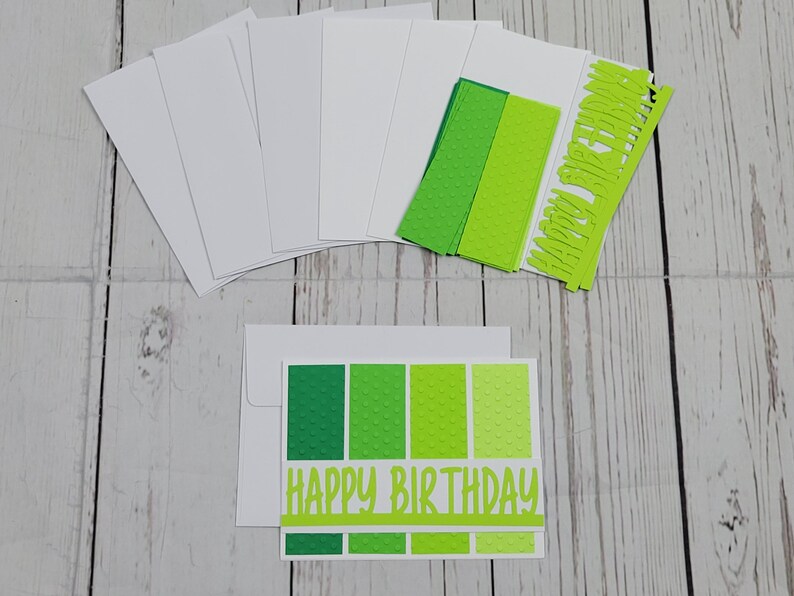 Happy Birthday Greeting Card Kit | 4 Cards With Envelopes | Ombre Cards ...