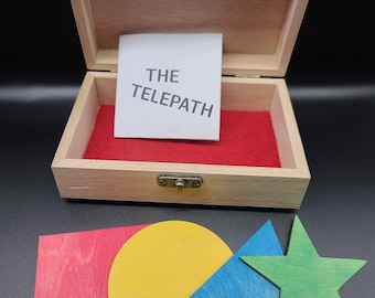 Kit de telepatía con figuras Zener de madera de colores - Juego de entrenamiento de percepción extrasensorial y lectura mental - Herramienta de desarrollo psíquico - Envío gratuito
