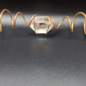 Handmade Copper Vortex Crystal Generator – Energy Balancing Wand & Reiki Meditation Tool with Clear Quartz - free shipping