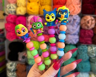 Villain Character Silicone Beaded Crochet Hooks