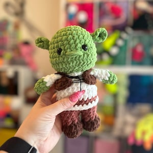 Green Ogre Crochet Plushie **MADE TO ORDER**