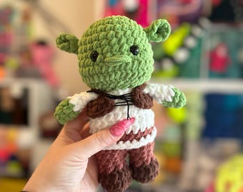 Green Ogre Crochet Plushie **MADE TO ORDER**