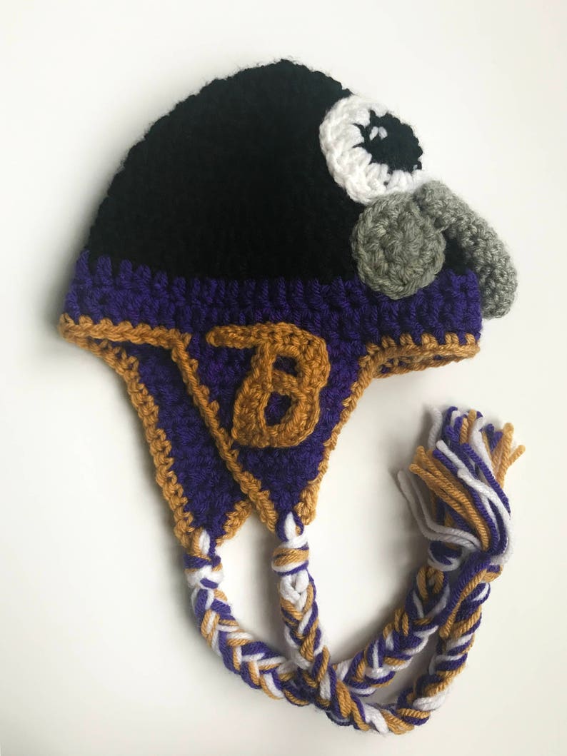 Baltimore Ravens Logo Crochet Pattern Baltimore B Logo Etsy