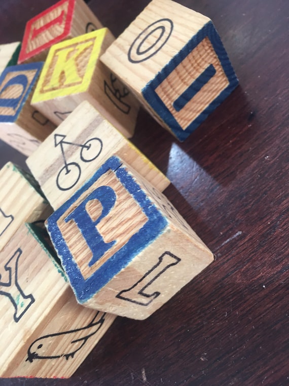 Small wooden cheap block letters