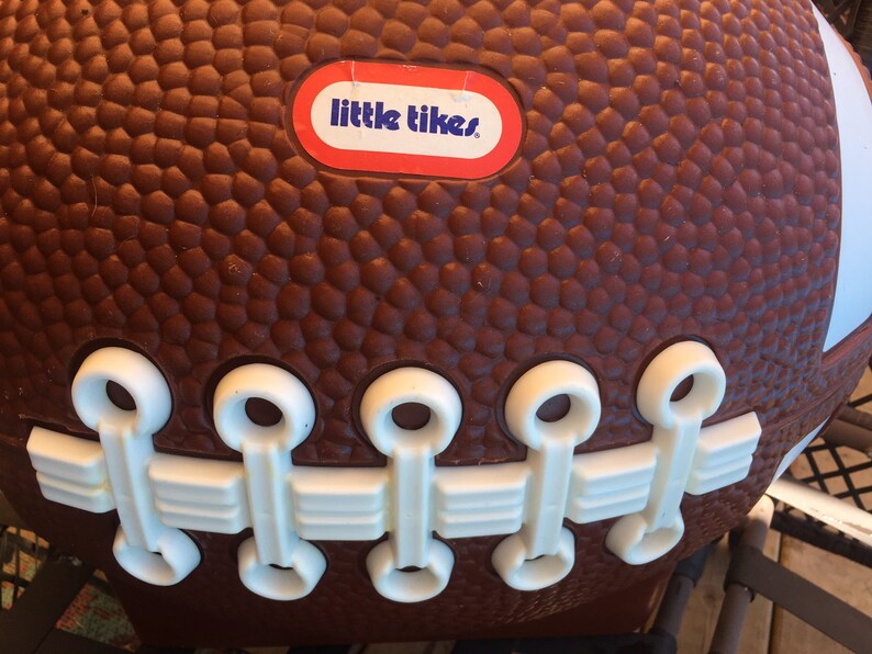 Oversized Little Tikes Football Vintage Plastic Toy Box Cooler Etsy