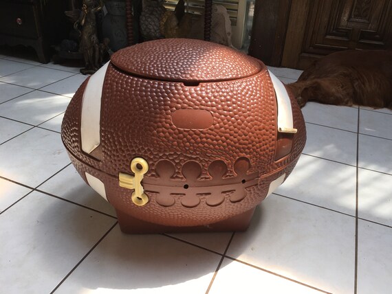 Oversized Little Tikes Football Vintage Plastic Toy Box Cooler Man
