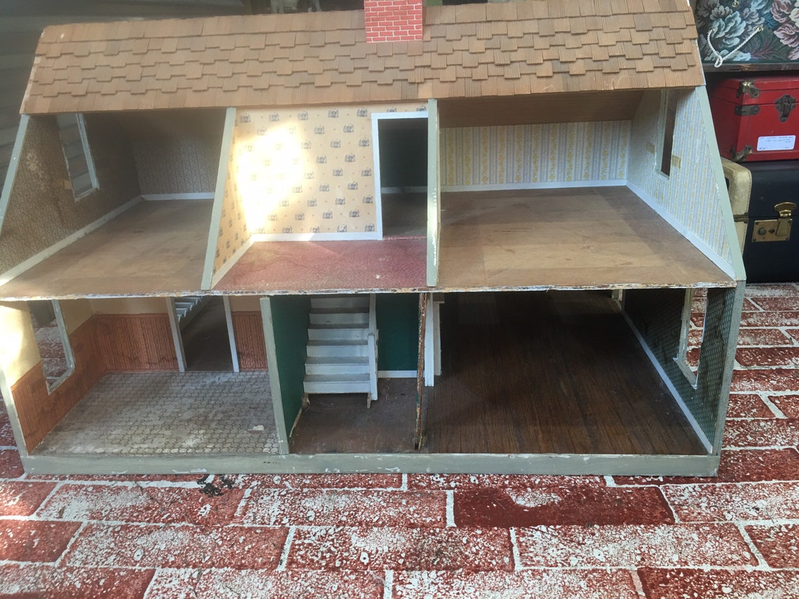 25 OFF Darling handmade olive cape cod doll house with shake Etsy