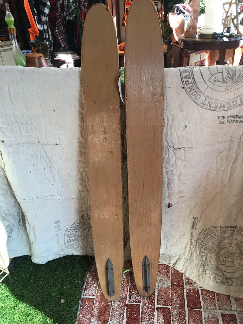Retro Vintage Mercury Nash Wooden Water Skis Kids Size Wall Etsy