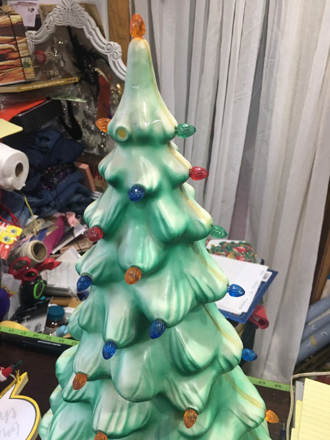 Christmas Tree Blow Mold Small Table Top Union Products Etsy