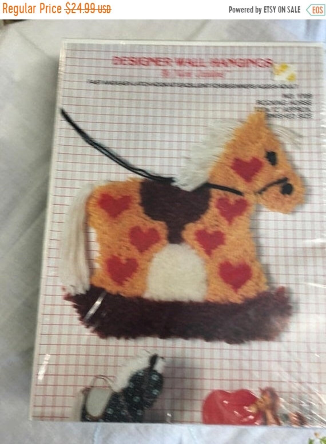 25 OFF Rocking horse latch hook rug kit wall hanging childa Etsy