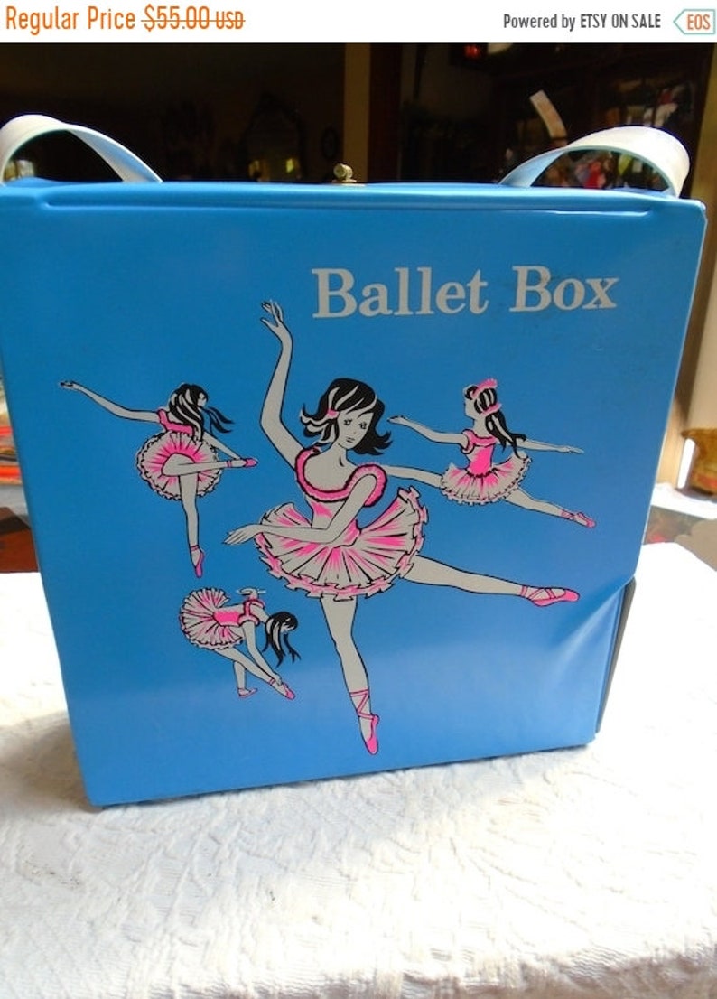 25% OFF vintage Ballet Gymnast powder blue patent leather image 1