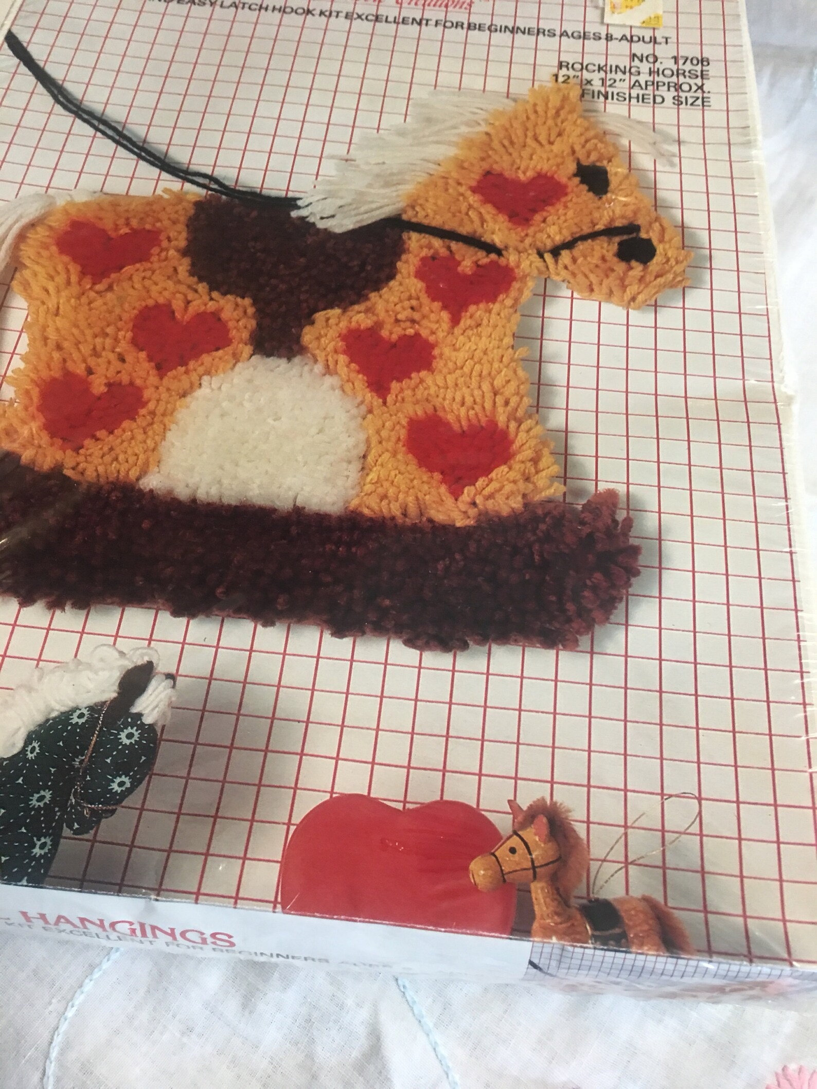 25 OFF Rocking horse latch hook rug kit wall hanging childa Etsy